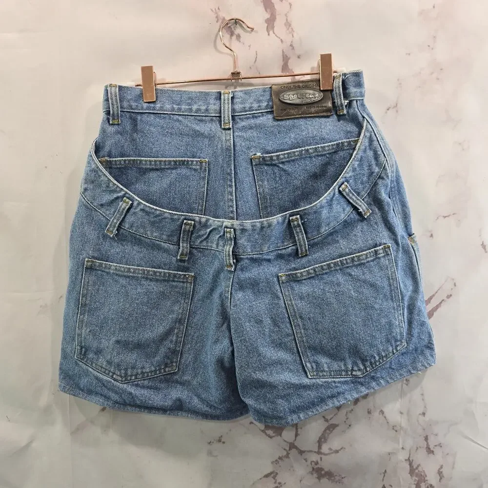 Sagwear Shorts Womens 9 28 Vintage 90s Y2K Jean Denim High ICP Baggy Rare HTF